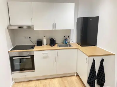 Küche/Küchenzeile in der Unterkunft Moderne Wohnung in Unna Mitte