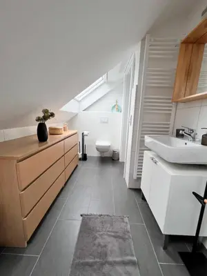 Ein Badezimmer in der Unterkunft FewoReNo