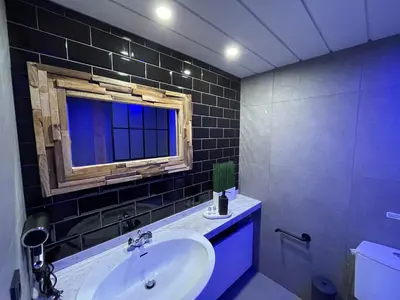 Ein Badezimmer in der Unterkunft Themenpartment privater SPA
