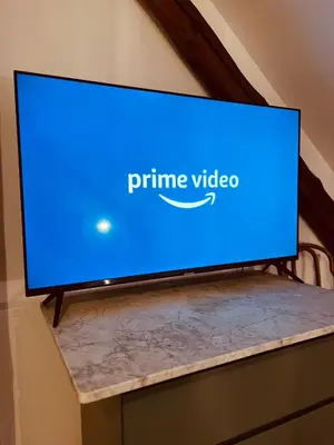 TV/Unterhaltungsangebot in der Unterkunft b e d & a g e d e s i g n -medium- wunderschönes Zimmer mit Bad - Rechnungserstellung für Geschäftsreisende & Firmen