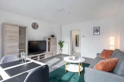 TV/Unterhaltungsangebot in der Unterkunft 44 Apartments - Modern, Gemütlich, WLAN, Balkon, Stellplatz
