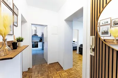 Küche/Küchenzeile in der Unterkunft Zentral-Kingsize Bett-Playstation 4-HBF nach Köln und Düsseldorf