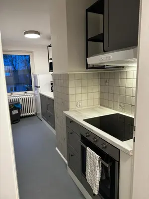 Küche/Küchenzeile in der Unterkunft 5-Bett Wohnung im Boardinghaus Elisabeth