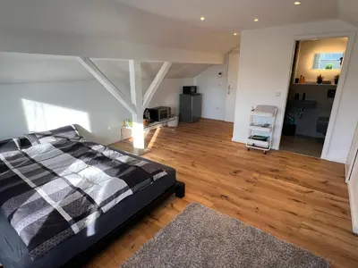 Ein Bett oder Betten in einem Zimmer der Unterkunft Harkort Seeblick 1