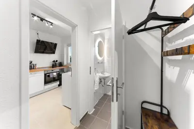 Küche/Küchenzeile in der Unterkunft VINFUL: Premium-Apartment mit Balkon und Parkplatz