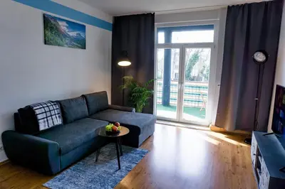 Ein Sitzbereich in der Unterkunft Moderne 3 Zimmer Wohnung