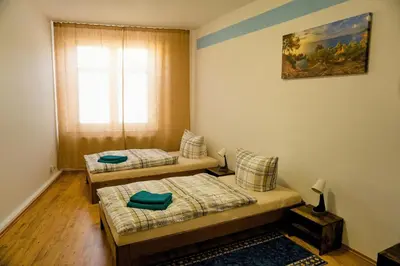 Ein Bett oder Betten in einem Zimmer der Unterkunft Moderne 3 Zimmer Wohnung