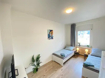 Ein Sitzbereich in der Unterkunft Gemütliches Apartment Remscheid