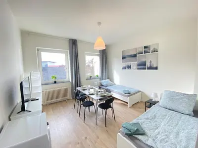 Ein Bett oder Betten in einem Zimmer der Unterkunft Gemütliches Apartment Remscheid