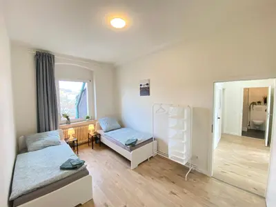 Ein Bett oder Betten in einem Zimmer der Unterkunft Gemütliches Apartment Remscheid