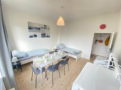 Ein Sitzbereich in der Unterkunft Gemütliches Apartment Remscheid