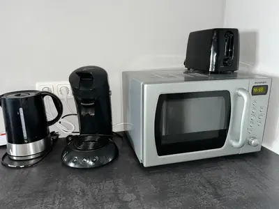 Küche/Küchenzeile in der Unterkunft Apartment Central 10E 90qm Wi-Fi free Parking calm back house