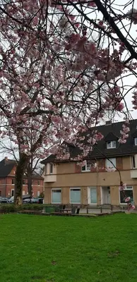 Ein Garten an der Unterkunft Apartment Wedau