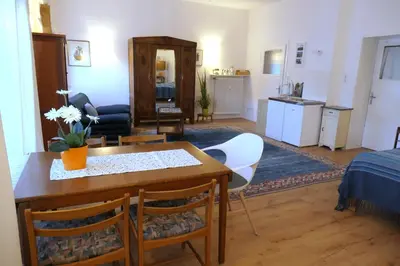 Küche/Küchenzeile in der Unterkunft Apartment Wedau