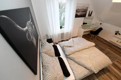 Ein Sitzbereich in der Unterkunft Apartment Am Stadtwald in Werne an der Lippe / NRW