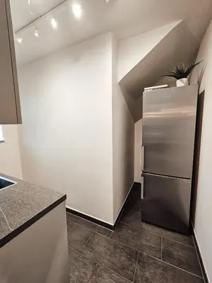 Küche/Küchenzeile in der Unterkunft Modernes Appartment im Grünen