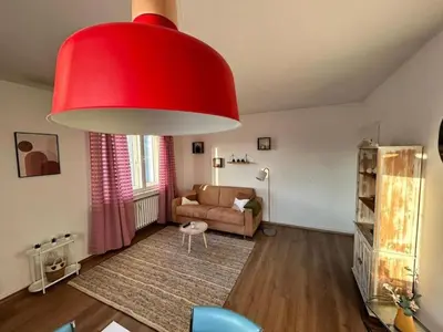Ein Sitzbereich in der Unterkunft saniert zentrale 2Zi Wohnung Messe Essen