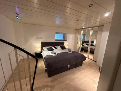 Ein Bett oder Betten in einem Zimmer der Unterkunft schön wohnen ! Netflix Nespresso Küche Parkplatz Garten
