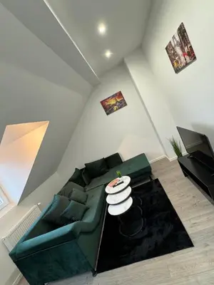 Ein Sitzbereich in der Unterkunft PARIS by D&J Apartment‘s Altenessen Nord