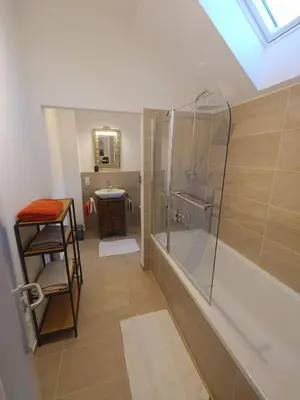 Ein Badezimmer in der Unterkunft Gerritz+Gäste