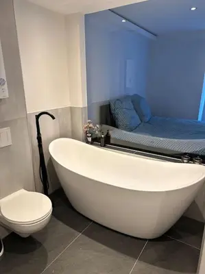 Ein Badezimmer in der Unterkunft Stilvolle Stadtwohnung
