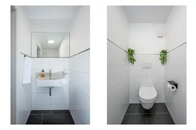 Ein Badezimmer in der Unterkunft Entspannung im Boho-Flair: Sauna & Whirlpool