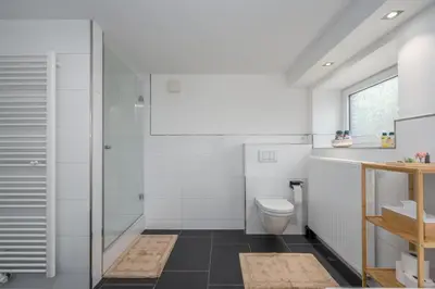 Ein Badezimmer in der Unterkunft Entspannung im Boho-Flair: Sauna & Whirlpool