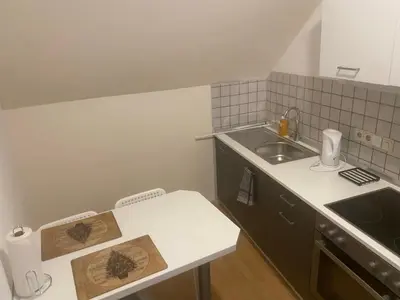 Küche/Küchenzeile in der Unterkunft Apartment OB