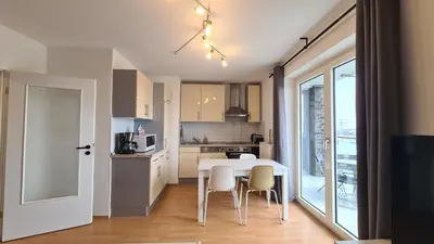 Küche/Küchenzeile in der Unterkunft Cozy-Stay I, 2-Room Flat for Vacation & Messe, Düsseldorf, Perfect Connectivity
