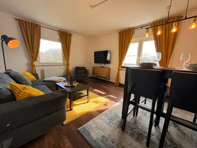 TV/Unterhaltungsangebot in der Unterkunft Moderne Ferienwohnung Iserlohn 2