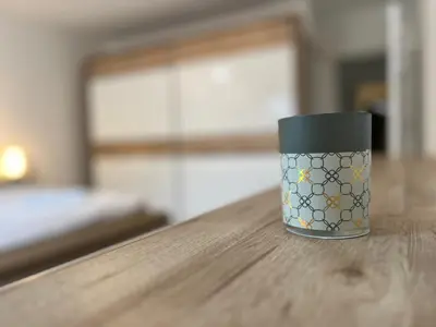 Ein Bett oder Betten in einem Zimmer der Unterkunft Haus mit Wintergarten und Kamin