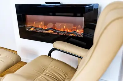 Ein Sitzbereich in der Unterkunft Große Terassen-Wohnung mit Grill, Playstation 5, Billardtisch und Massagesessel