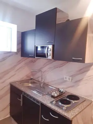 Küche/Küchenzeile in der Unterkunft Wohngut-City Appartement 3 für max 5 Personen inklusive Parkplatz