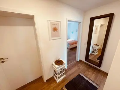 Ein Bett oder Betten in einem Zimmer der Unterkunft Wunderschöne Wohnung nähe Essen / Düsseldorf