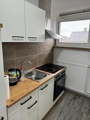 Küche/Küchenzeile in der Unterkunft Schöne Wohnung mit TV, WLAN und Küche - Anna
