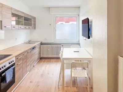 Küche/Küchenzeile in der Unterkunft T&K Apartments - Duisburg - 3 Zimmer Apartment