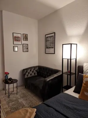 Ein Bett oder Betten in einem Zimmer der Unterkunft Moderne Wohnung in Hagen