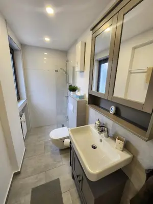 Ein Badezimmer in der Unterkunft Burgstadt Appartment -Ferienwohnung Altena - Breitenhagen