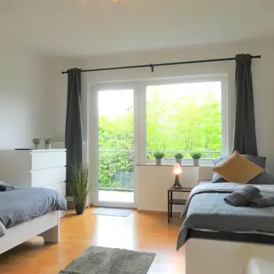 Helles Apartment mit Balkon für 5 Personen