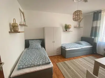 Ein Bett oder Betten in einem Zimmer der Unterkunft gemütliches Apartment in Marl - WG 1