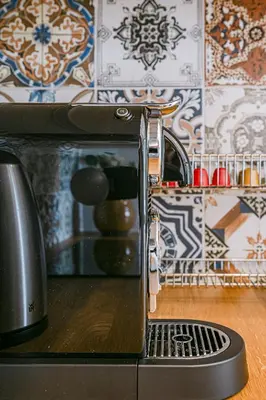 Küche/Küchenzeile in der Unterkunft Stylisches Loft mit 2 Bädern & AC