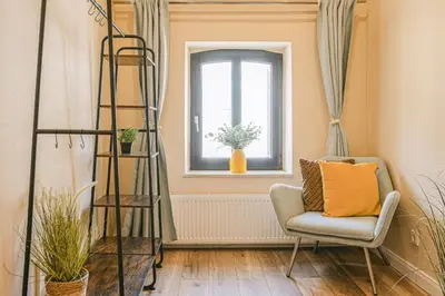 Ein Sitzbereich in der Unterkunft Stylisches Loft mit 2 Bädern & AC