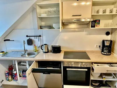 Küche/Küchenzeile in der Unterkunft Dschungel Wohnung, geräumig, Netflix, Sonos, zentral