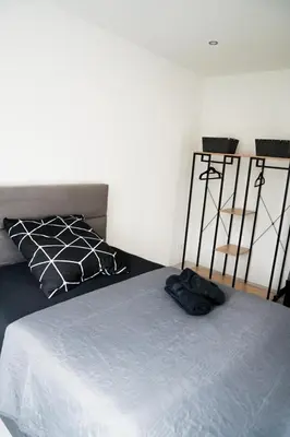Ein Bett oder Betten in einem Zimmer der Unterkunft Ferienwohnung Hills