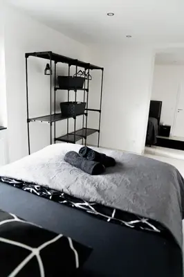 Ein Bett oder Betten in einem Zimmer der Unterkunft Ferienwohnung Hills
