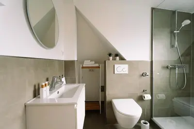 Ein Badezimmer in der Unterkunft Green Flat Düsseldorf 2.0