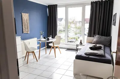 Ein Sitzbereich in der Unterkunft CosyHomes24 - Apartment with balcony and parking space - WIT01