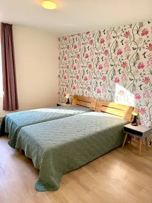 Ein Bett oder Betten in einem Zimmer der Unterkunft 4 Rooms, free Parking, 25 min to Düsseldorf, 100 Mbps WLAN