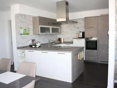 Küche/Küchenzeile in der Unterkunft im Penthouse am Wolfsberg