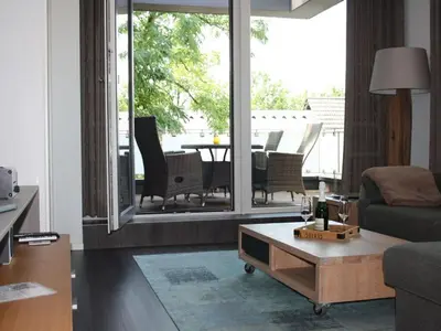 Ein Sitzbereich in der Unterkunft im Penthouse am Wolfsberg